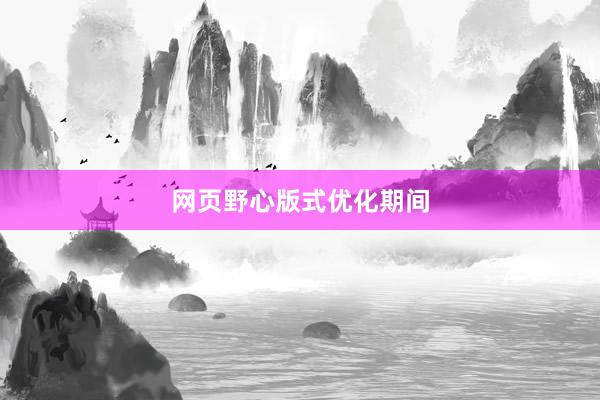 网页野心版式优化期间